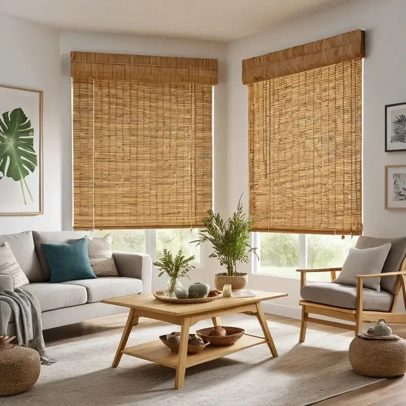 Beautiful bamboo blinds in Dubai