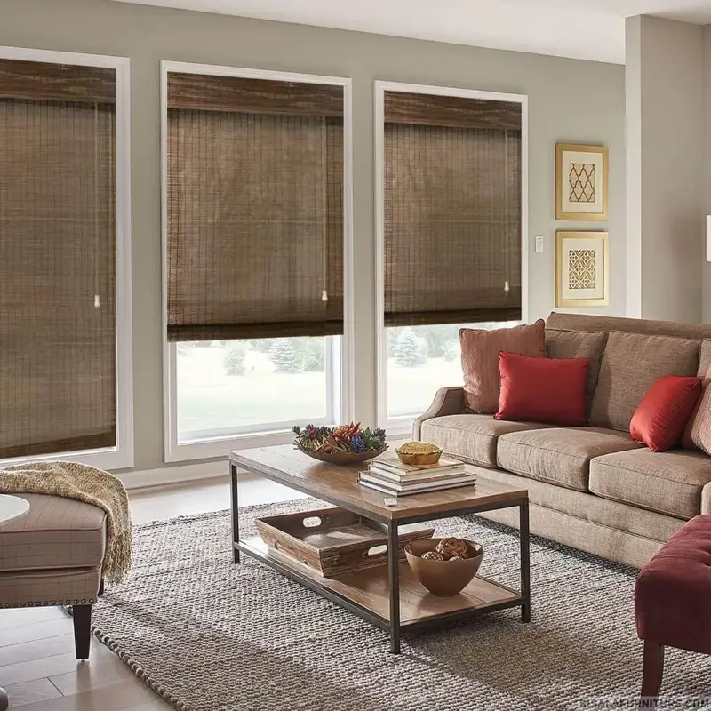 Durable bamboo blinds for living rooms in Dubai & Abu Dhabi