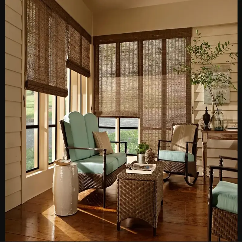 Light filtering bamboo earth weave shades for soft Abu Dhabi light