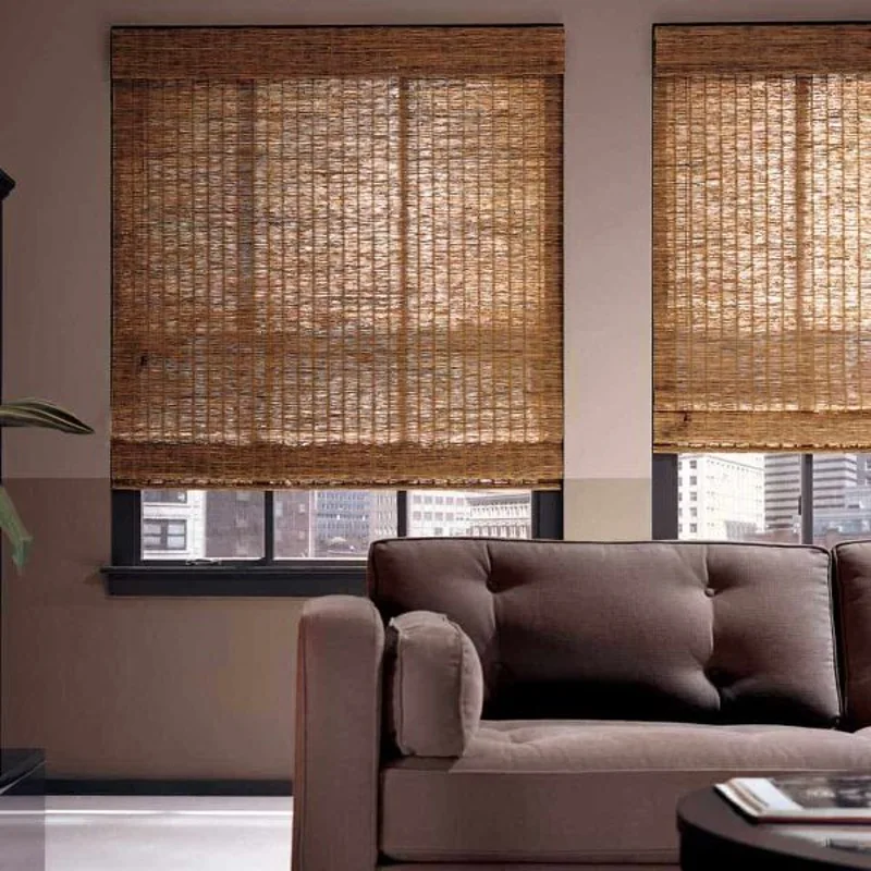 Natural bamboo blinds in Dubai for living & dining ares