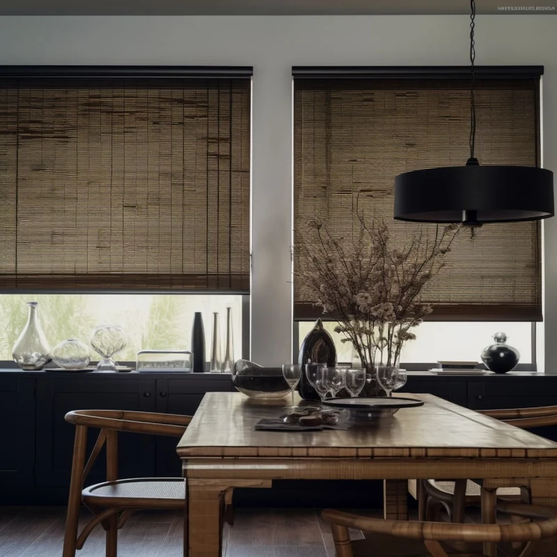 Rustic charm bamboo blinds for windows in Dubai