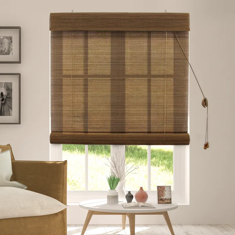 See our two tone blended Bamboo blinds in Dubai