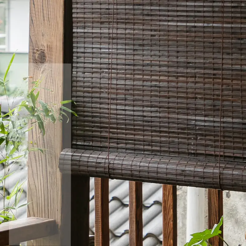 Thermal blackout bamboo blinds for balcony in Dubai