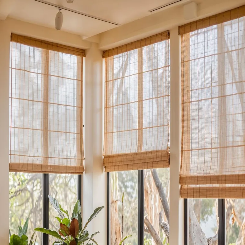 Urban texture bamboo shades natural look