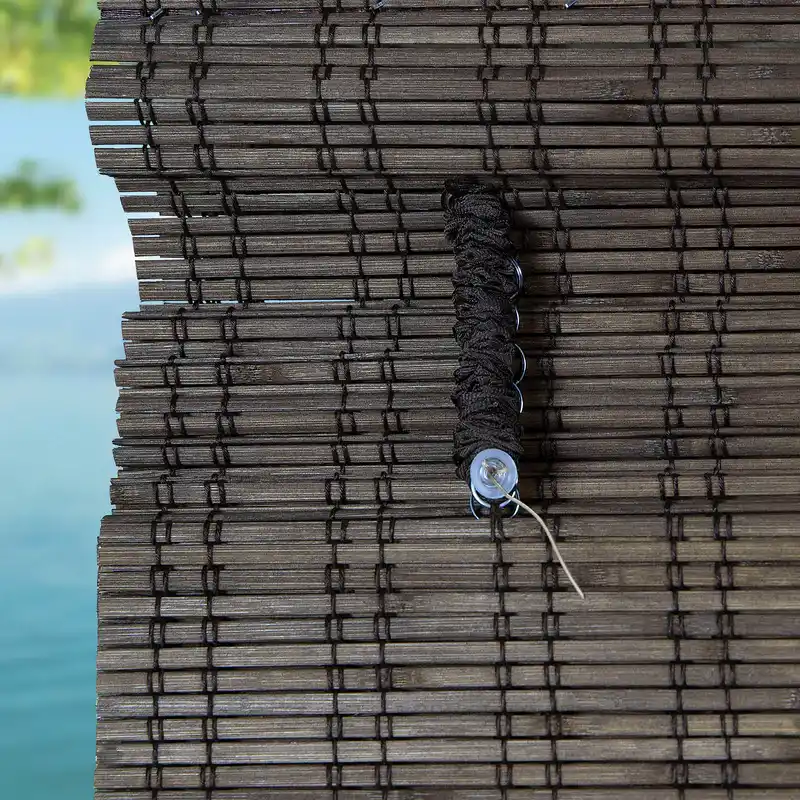 Walnut bamboo blinds for balconies in Dubai