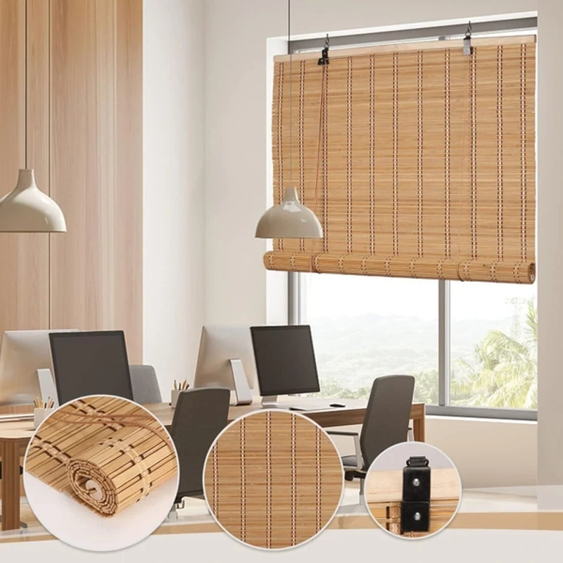 Rustic-wave-bamboo-blinds-Dubai-for-study-rooms-in-natur