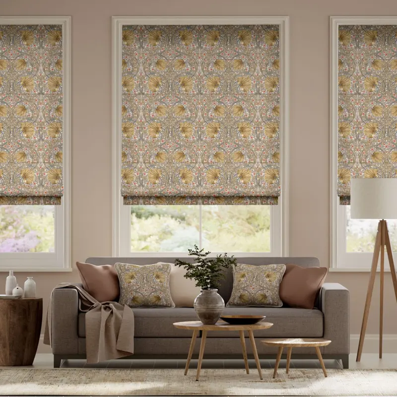 Affordable Neutral Tone Roman Blinds For Living Rooms In Palm Jumeriah