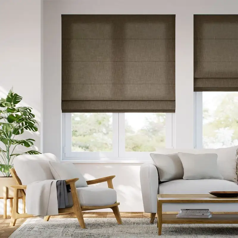 Buy Flat Roman Blinds For Living Rooms In Dubai