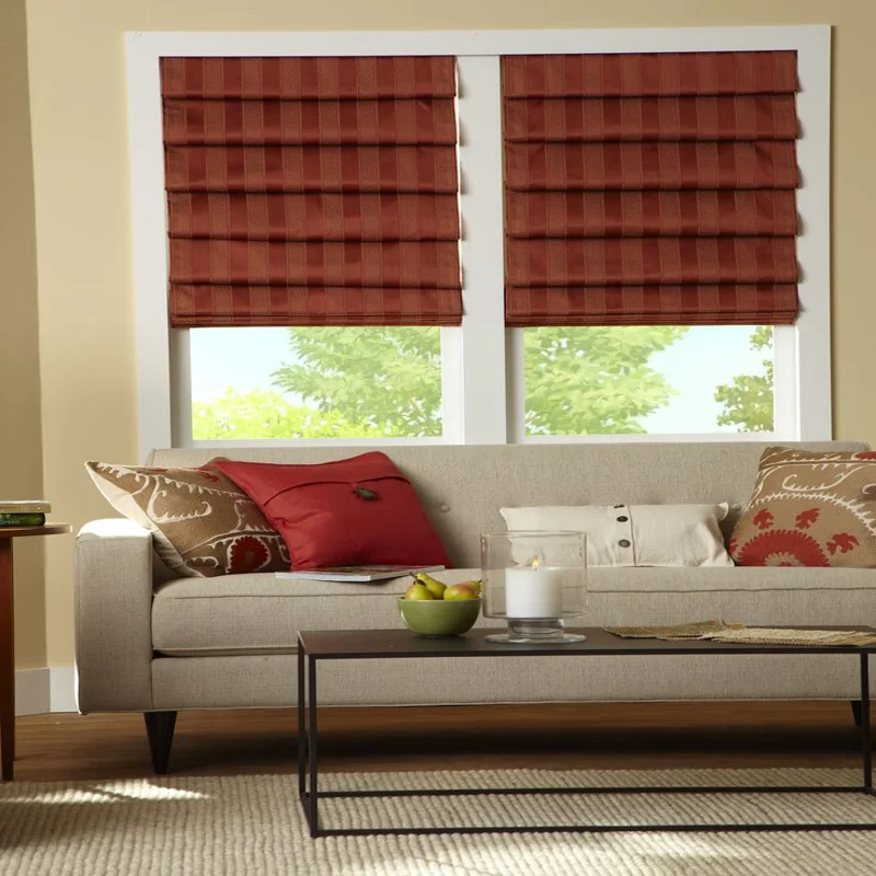 Modern Roman Hobbled Blinds For Living Rooms in Dubai
