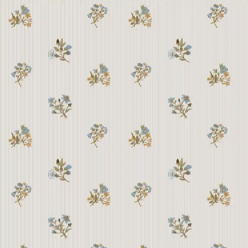 Vintage Floral Pinstripe Custom Roman Blinds Dubai