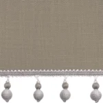 Bijou Linen Taupe & Truffle Trimmed Roman