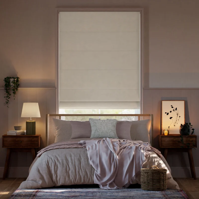 Cambridge Velvet Blackout Natural Roman Blind