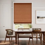 Cavendish Cinnamon and Cayenne Trimmed Roman Blind