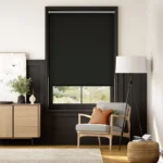 Chromium Thermal Blackout Black Roller Blinds Dubai
