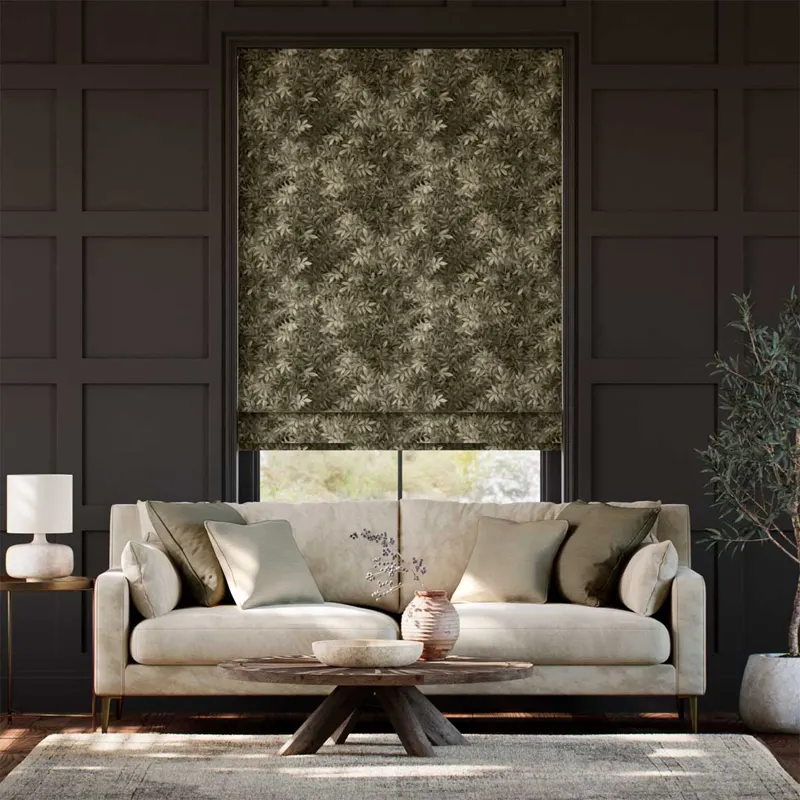 Congo Velvet Neutral Roman Blind