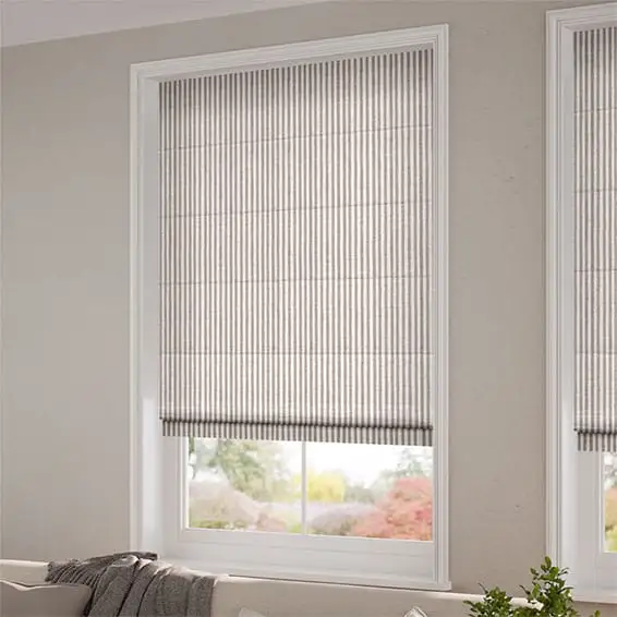 Ella Stripe Cappuccino Roman Blind