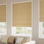 Lydia Ochre Roman Blinds Dubai For Living Rooms