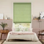 Paleo Linen Spring Green Roman Blind