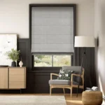 Salcombe Chenille Zinc Roman Blind