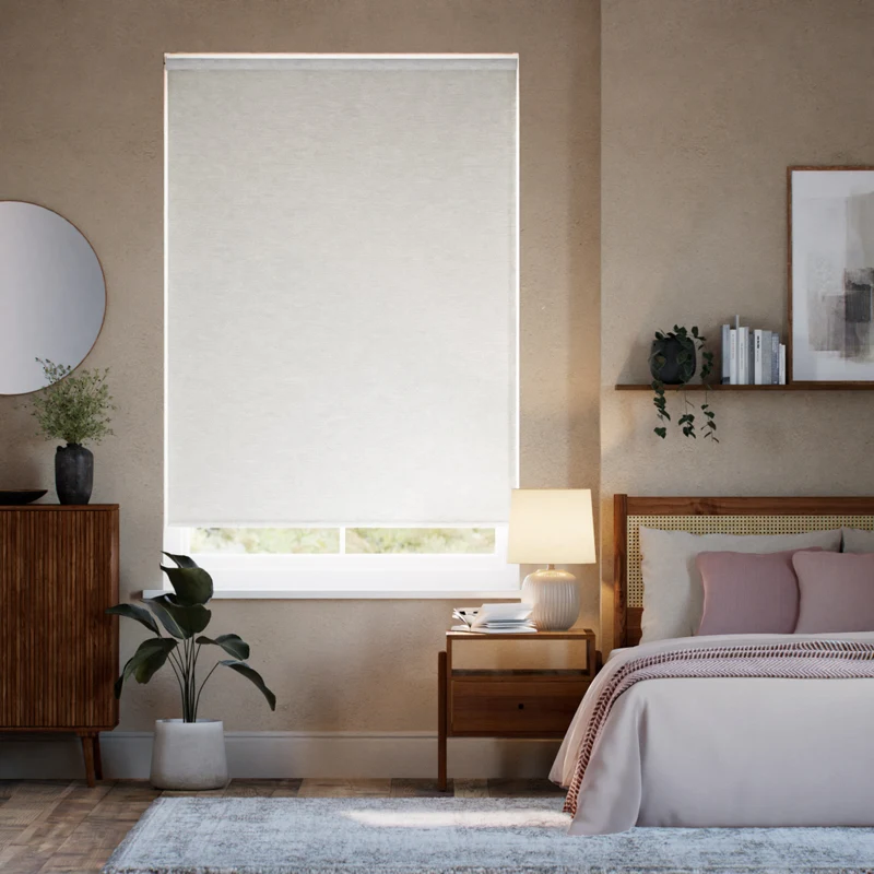 Tamlin Blackout Faux Suede Parchment Roller Blind