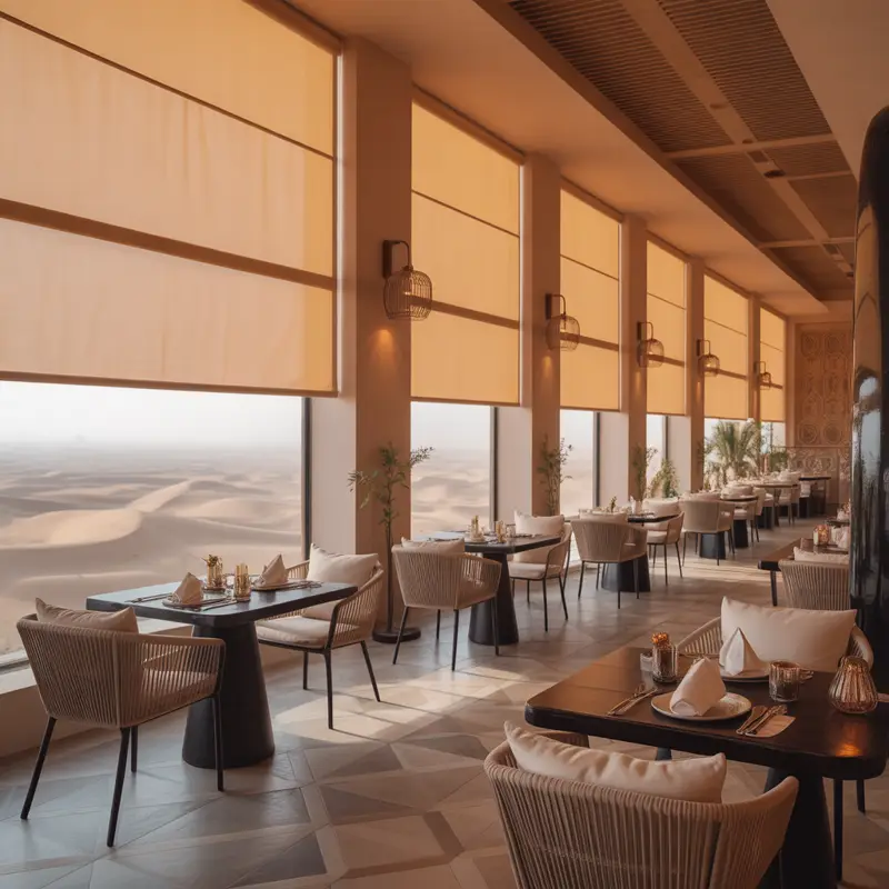 Get Luxury Roll Up Blinds For Restaurants Dubai