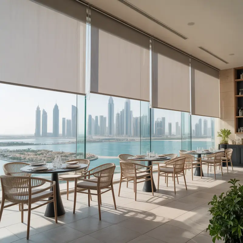 Premium Roller Blinds For Restaurnat in Dubai Marina