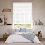 Buy Fine White & Glacier Faux Wooden Blinds Dubai
