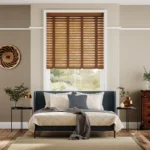 Buy Golden Oak & Walnut Wooden Blind with Tapes in Dubai
