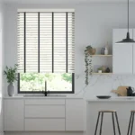 Get Atlanta Winter White & Midnight Faux Wooden Blind Dubai