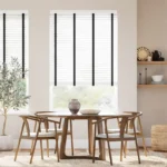 Get Ice White & Jet Faux Wooden Blinds in Dubai