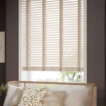 Buy Nordic Oak & Chevron Tan Faux Wood Blind - 50mm Slat