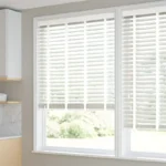 Chalk White Grain & Chalk Faux Wood Blind - 50mm Slat