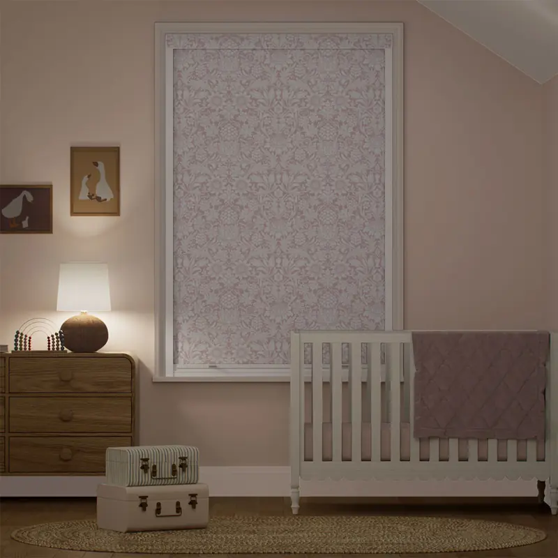 Complete Blackout William Morris Sunflower Blush Roller Blind
