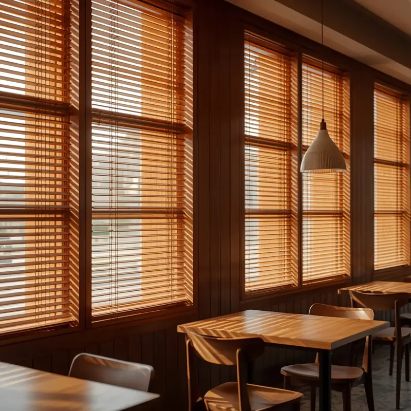 Get Wooden Blinds For Restaurant And Cafes in Dubai