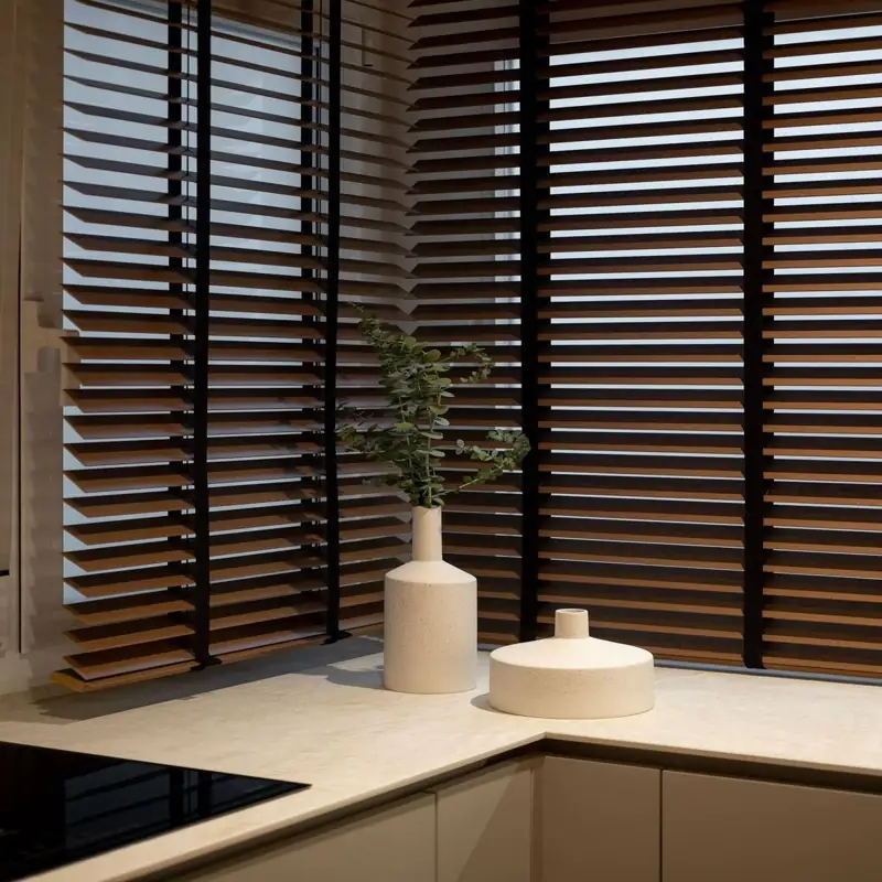 Get Wooden Roman Blinds For Balcony in Dubai