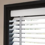 Ice White & Chevron Silver Faux Wood Blinds Dubai