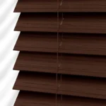 Rosewood Grain Faux Wood Blinds For Bedrooms in Dubai