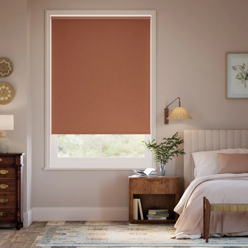 Selene Blackout Burnt Orange Roller Blinds