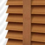 Warm Oak & Tan Faux Wood Blinds Dubai